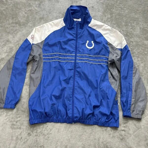 Vintage Indianapolis Colts Jacket Mens XL Blue SI Official NFL Team Windbreaker